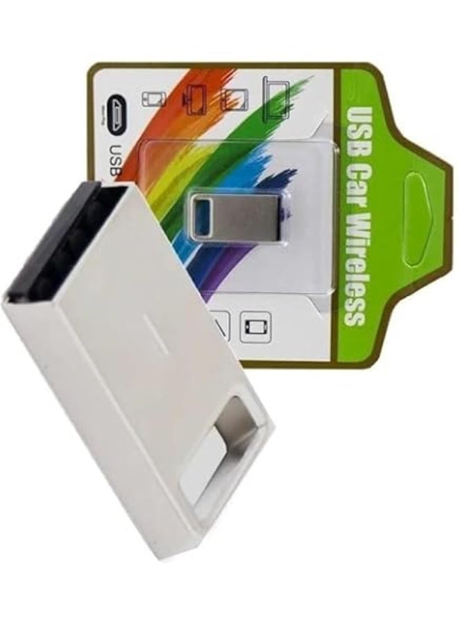 Bluetooth USB Dongle for Car and TV with Bluetooth Signal Receiver and Flash Memory - Wireless Car Receiver Kits Suitable for Music with Wireless USB Port for Mobile Phones, Silver Color - Image 4