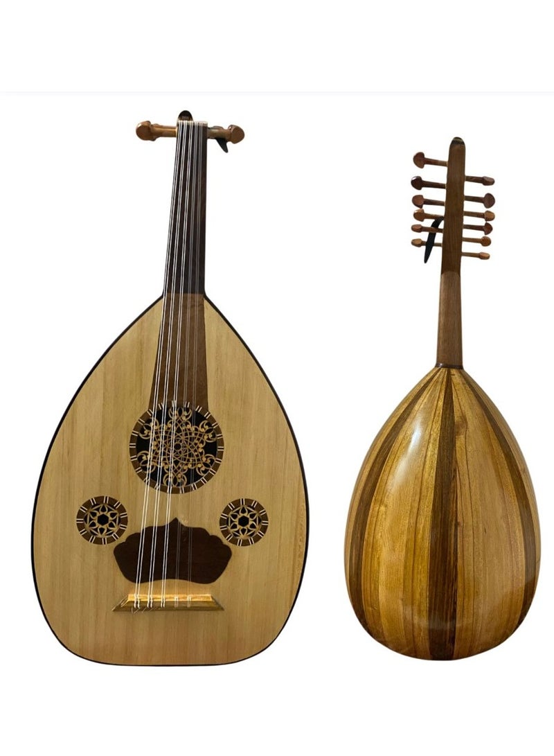 hoormusic Arabic Oud music instrument for beginners made by shriff hajaj with bag and picks  - Image 2