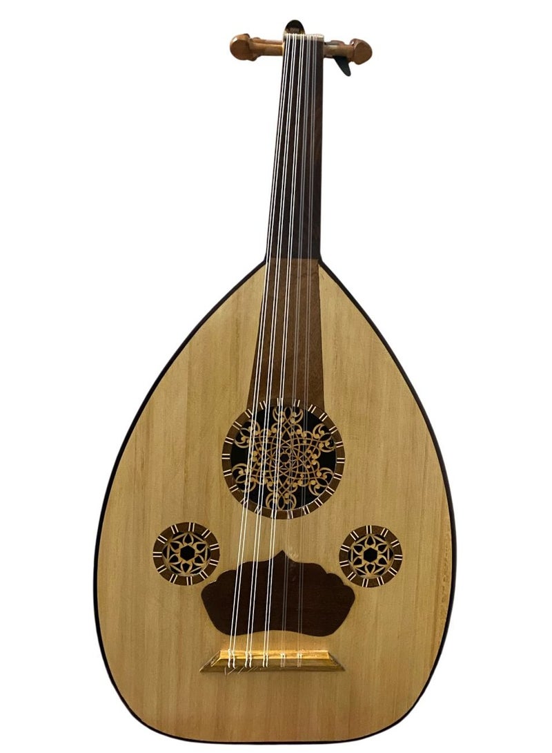 hoormusic Arabic Oud music instrument for beginners made by shriff hajaj with bag and picks  - Image 3