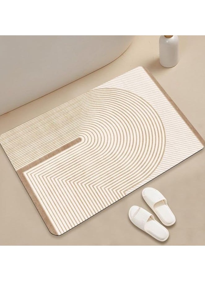 TYCOM Diatom Bath Mat Super Absorbent Bathtub Mat with Non Slip Anti Slip Bathroom Floor Mats and Quick Dry Bath Rug Thickened Soft Easier Clean Carpet 50 By 80 CM 