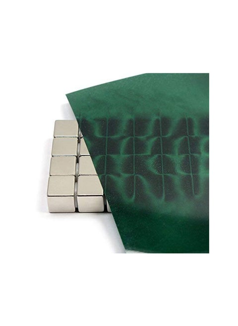 CMS MAGNETICS - 6x6" Green Magnetic Flux Viewing Film for Revealing Hidden Magnetic Field Patterns in Permanent Magnets for Science Projects, Research and STEM Education in Magnetism
