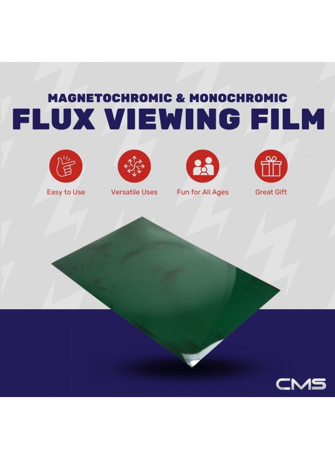 CMS MAGNETICS - 6x6" Green Magnetic Flux Viewing Film for Revealing Hidden Magnetic Field Patterns in Permanent Magnets for Science Projects, Research and STEM Education in Magnetism