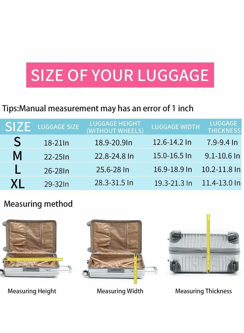 Y&D Luggage Cover, Washable Suitcase Protector Anti-scratch Cover Fits 26-28 Inch Luggage, XL - Image 4
