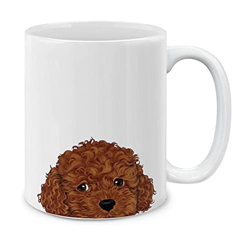 MUGBREW Brown Toy Poodle Ceramic Coffee Mug Tea Cup 11 OZ