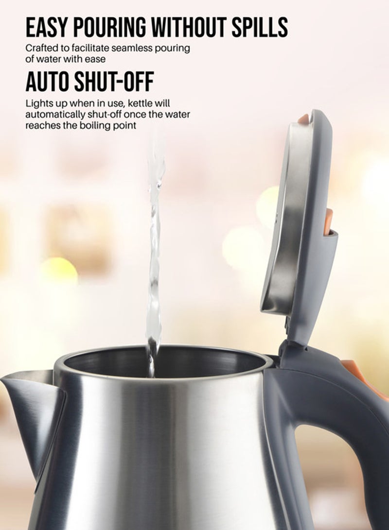 Clikon Stainless Steel Electric Kettle Fast Boil, Auto Shut-Off, Boil-Dry Protection, 360° Swivel Base 1.8 L 1800 W CK5160 Silver and grey - Image 4