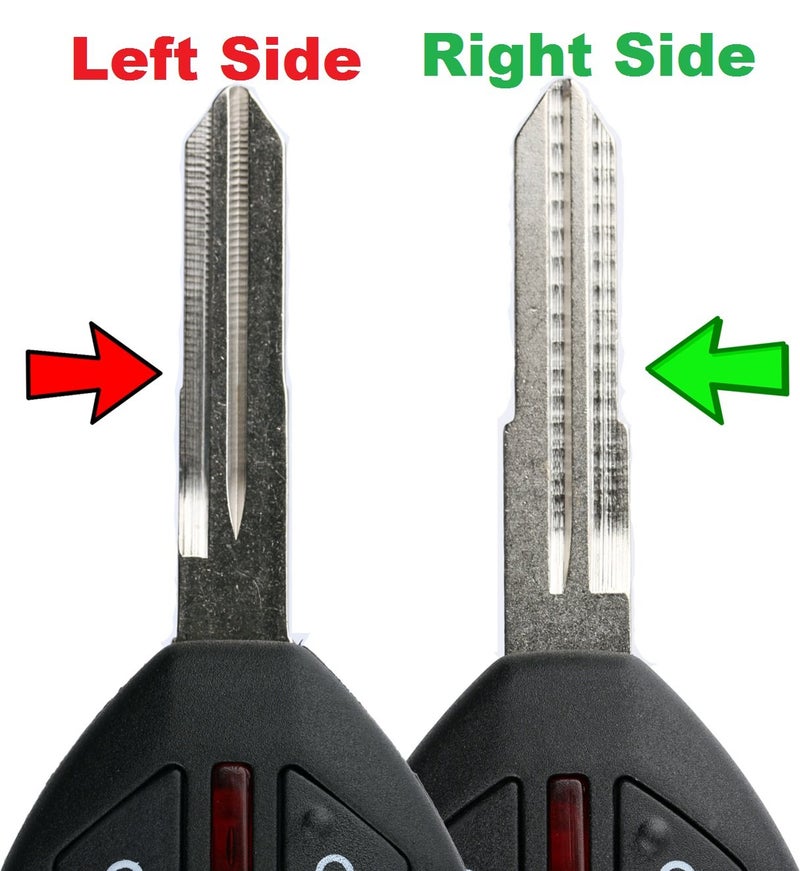 KeylessOption Keyless Entry Remote Uncut Blank Car Key Blade Fob Case Shell Button Pad Outer Cover Repair (Pack of 2) - Image 4