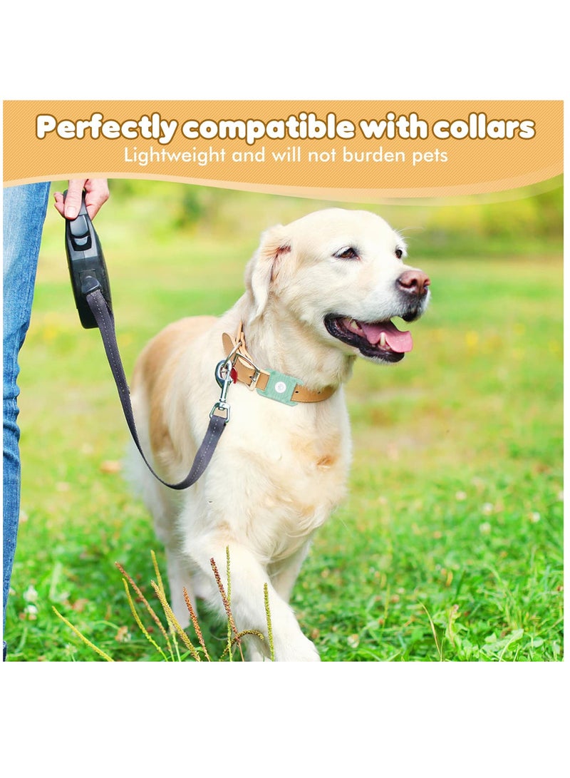 KASTWAVE Airtag Dog Collar Holder, 2 PCS Silicone Apple Airtag Holder for Cat Dog Collar, Waterproof Protective Air Tag Holder Case,Soft Silicone Case Lightweight Anti Scratch Anti Lost (Black & Green) - Image 2