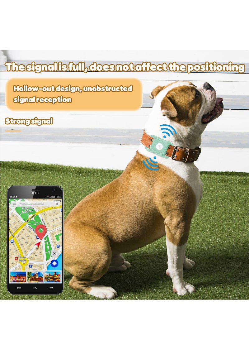 KASTWAVE Airtag Dog Collar Holder, 2 PCS Silicone Apple Airtag Holder for Cat Dog Collar, Waterproof Protective Air Tag Holder Case,Soft Silicone Case Lightweight Anti Scratch Anti Lost (Black & Green) - Image 3