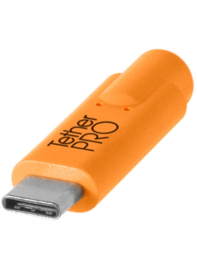 Tether Tools TetherPro USB Type-C Male to Micro-USB 3.0 Type-B Male Cable (15', Orange) - Image 3