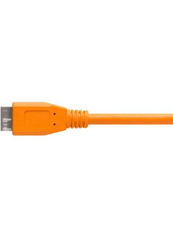 Tether Tools TetherPro USB Type-C Male to Micro-USB 3.0 Type-B Male Cable (15', Orange) - Image 4