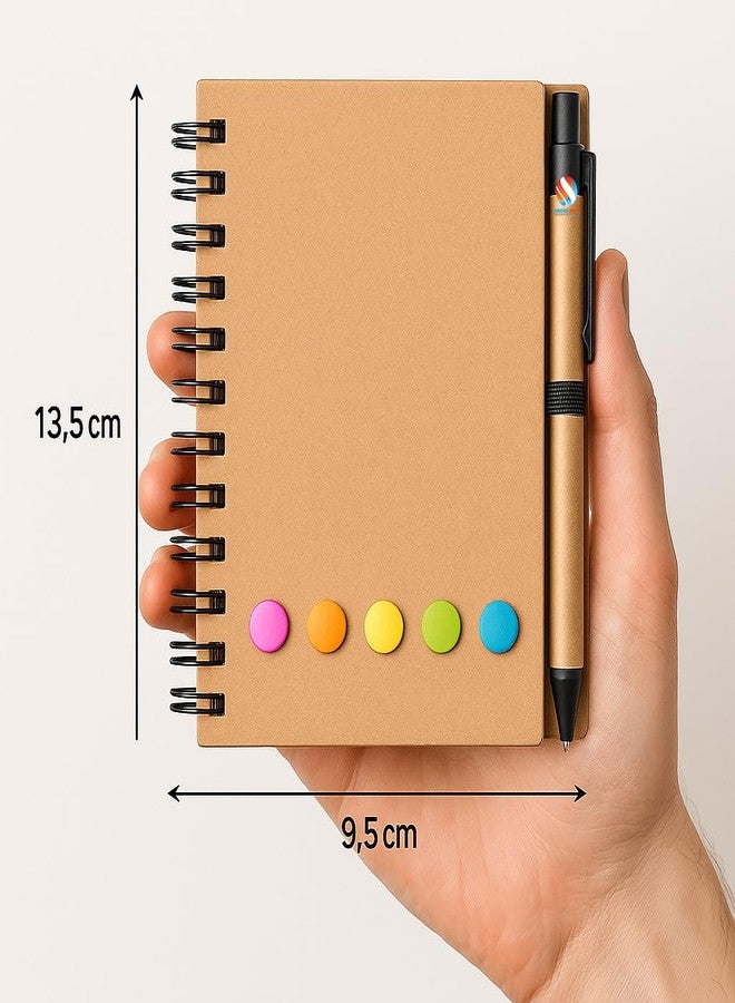 Eshcon India Eshcon Spiro Palm Size Notebook with Pen, Sticky Notes and Page Indicators - Image 5