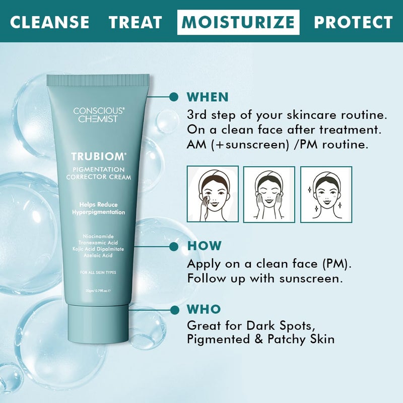 Conscious Chemist Kojic Acid Face Cream 20g Azelaic Acid Cream Face Cream for Men Women Niacinamide Tranexamic Acid Anti Pigmentation Cream Reduce Dark Spots All Skin Type Trubiom Pack of 2 - Image 4