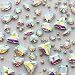 TANOSII Sew on Rhinestones 100 PCS Mixed Shapes Glass Rhinestones Sew on Crystal Gems Mental Flatback with Silver Claw for Jewelry Crafts Clothes Shoes Costume Garment AB White - Image 2