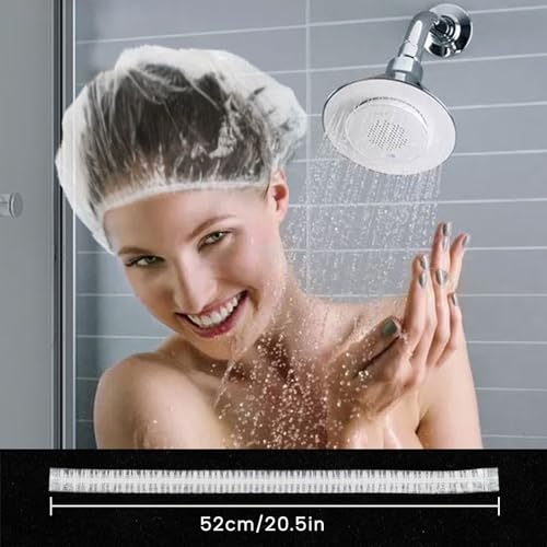 Years calm 30PCS Disposable Shower Caps, Clear Shower Caps for Travel, large Plastic Hair Caps for Women, Home Use, Hotel (30PCS large Size 20.5" - Image 2