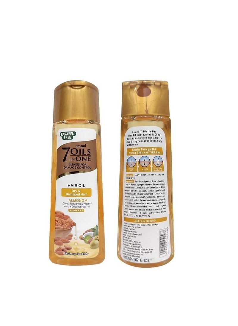 emami - Hair Care Emami 7 in 1 Almond Oil 100ml - Image 1