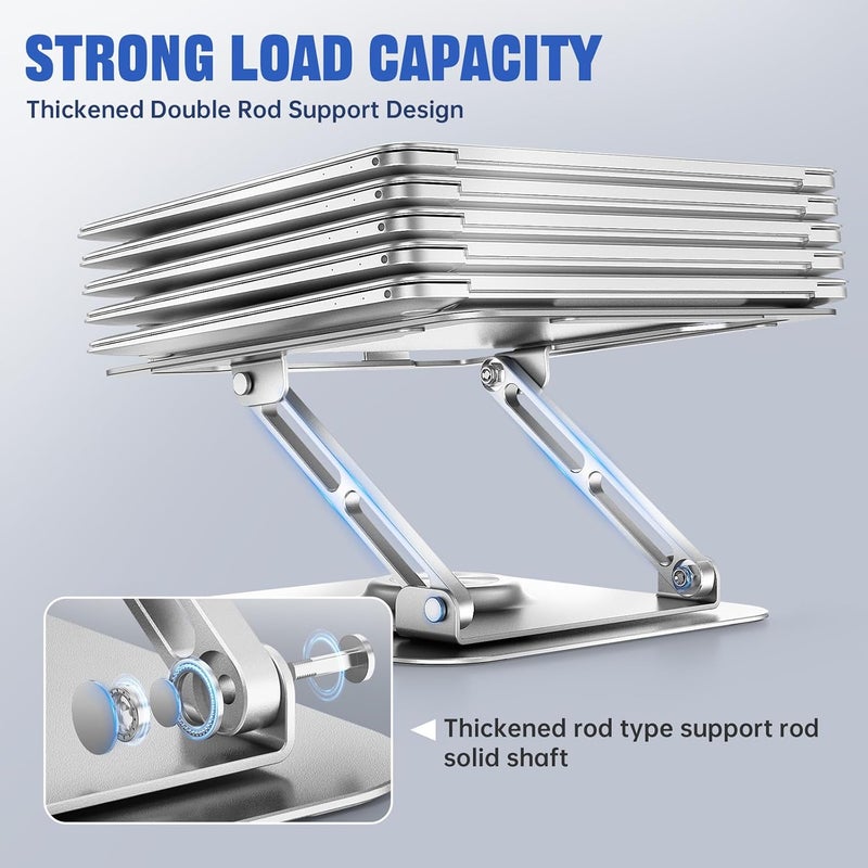 JOYEKY Laptop Stand for Desk Adjustable Foldable 360 Rotating Base Compatible with 1017 Laptops Universal MacBook Dell HP Lenovo Acer Chromebook - Image 3