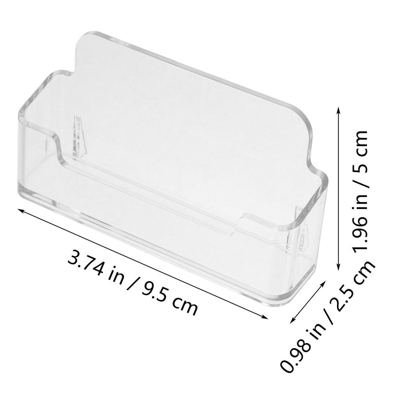 Clear Acrylic Business Card Holder Desktop Organizer Stand 3Pcs Office Desk Display Box - Image 3