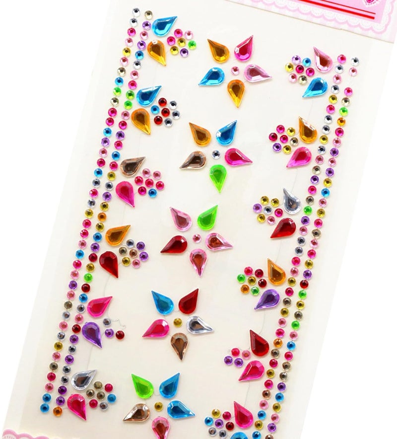 Sticker Jewels Rhinestones for, Selfs Adhesive Stick on Gemstones for Face Scrapbooks Supplies for - Image 1