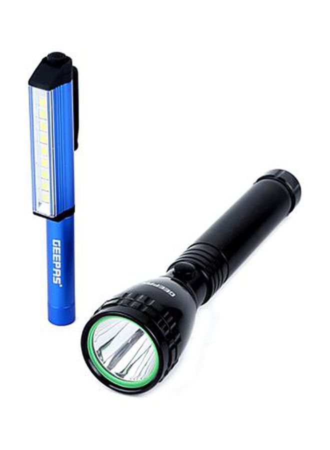 NIBEMINENT 2-Piece Rechargeable LED Flashlight Set Blue/Black  - Image 4
