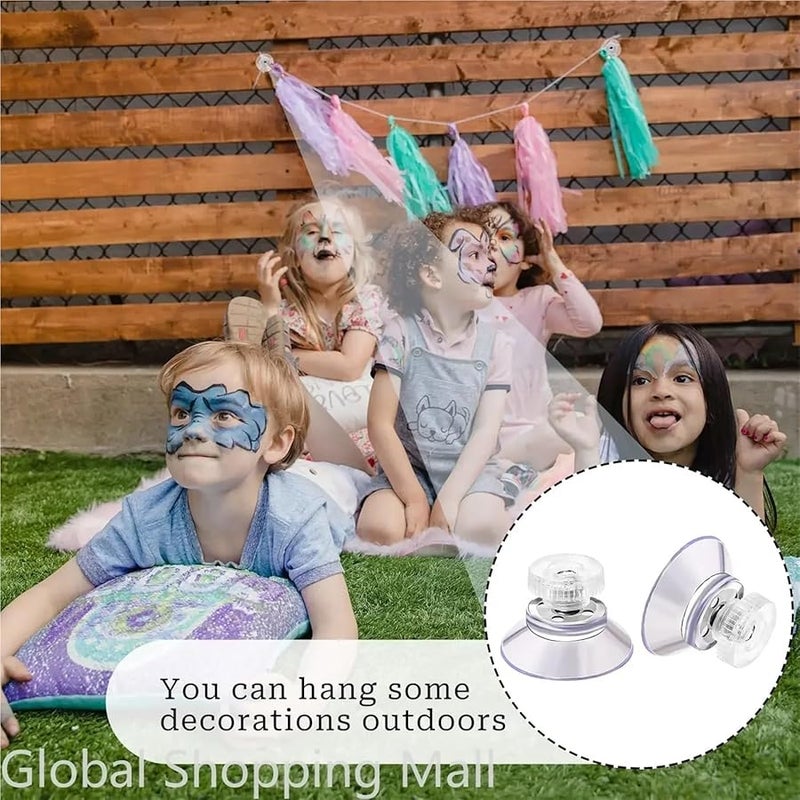 80 قطعة من أكواب الشفط PVC الشفافة 1.61 بوصة حامل قوي لاصق مع صامولة برغي - Image 5