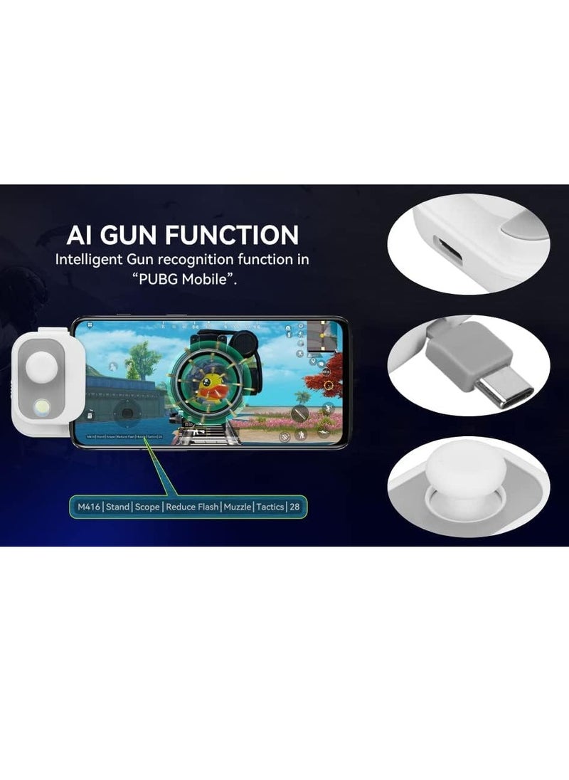 KASTWAVE - Mobile Game Controller Joystick Game Controller Joystick for Android Phone for IOS Phone Gaming Control for Bluetooth 5.2 Type C Charging 4 Keys 4 Modes White - Image 1