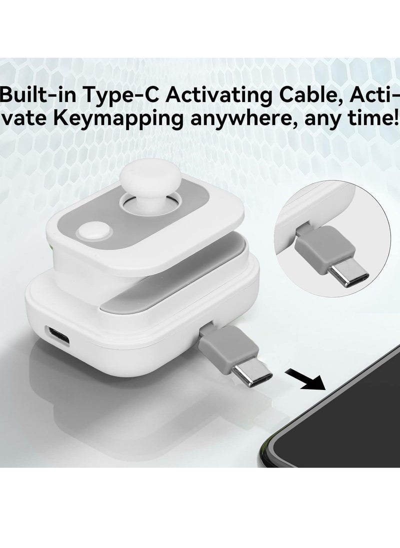 KASTWAVE - Mobile Game Controller Joystick Game Controller Joystick for Android Phone for IOS Phone Gaming Control for Bluetooth 5.2 Type C Charging 4 Keys 4 Modes White - Image 1