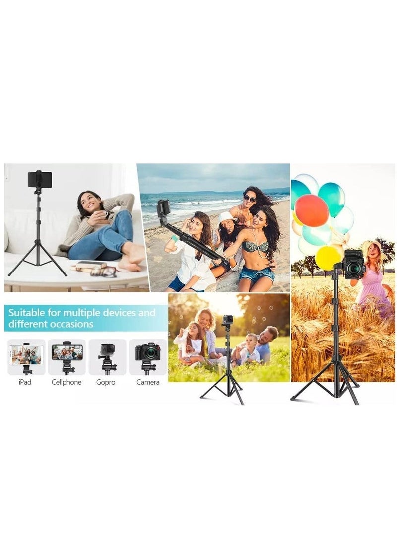 Jmary Jmary MT36 Selfie Stick Phone Tripod 67" Extendable Travel Tripod Stand with Phone Clip 1.7 meter Tripod for Video Shooting vlog - Image 1
