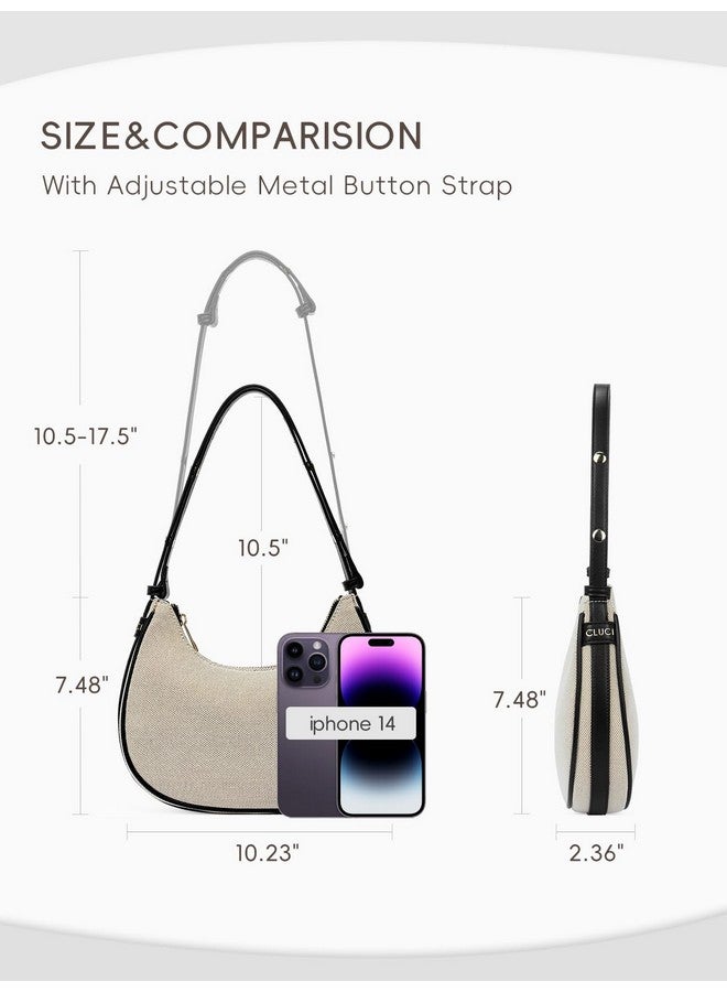 CLUCI Small Shoulder Bag,Purses for Women Hobo Tote HandBag Crescent Bag Closure Clutch Purse With Adjustbale Strap - Image 2