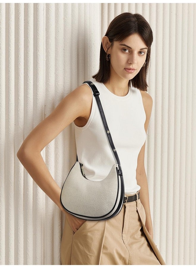 CLUCI Small Shoulder Bag,Purses for Women Hobo Tote HandBag Crescent Bag Closure Clutch Purse With Adjustbale Strap - Image 1