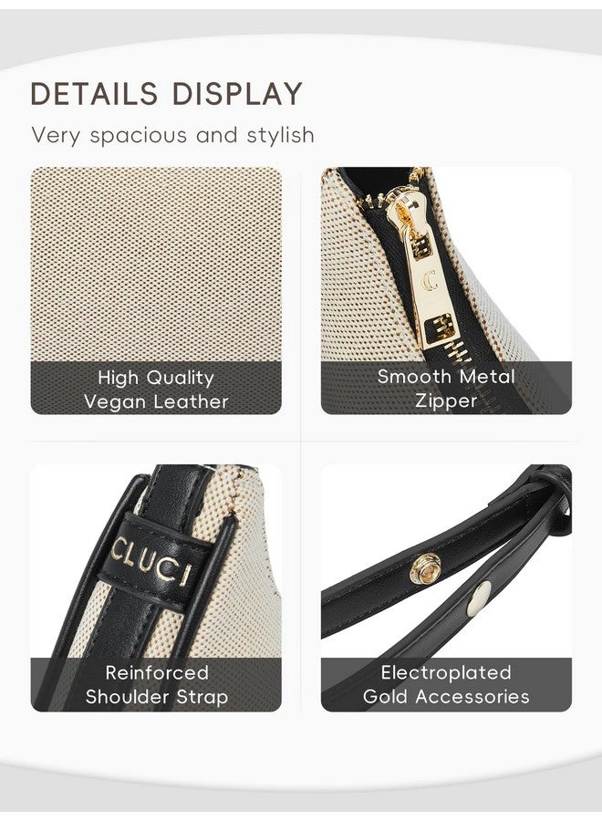 CLUCI Small Shoulder Bag,Purses for Women Hobo Tote HandBag Crescent Bag Closure Clutch Purse With Adjustbale Strap - Image 4