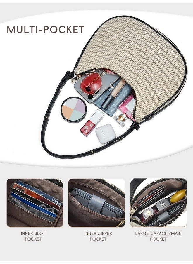 CLUCI Small Shoulder Bag,Purses for Women Hobo Tote HandBag Crescent Bag Closure Clutch Purse With Adjustbale Strap - Image 3