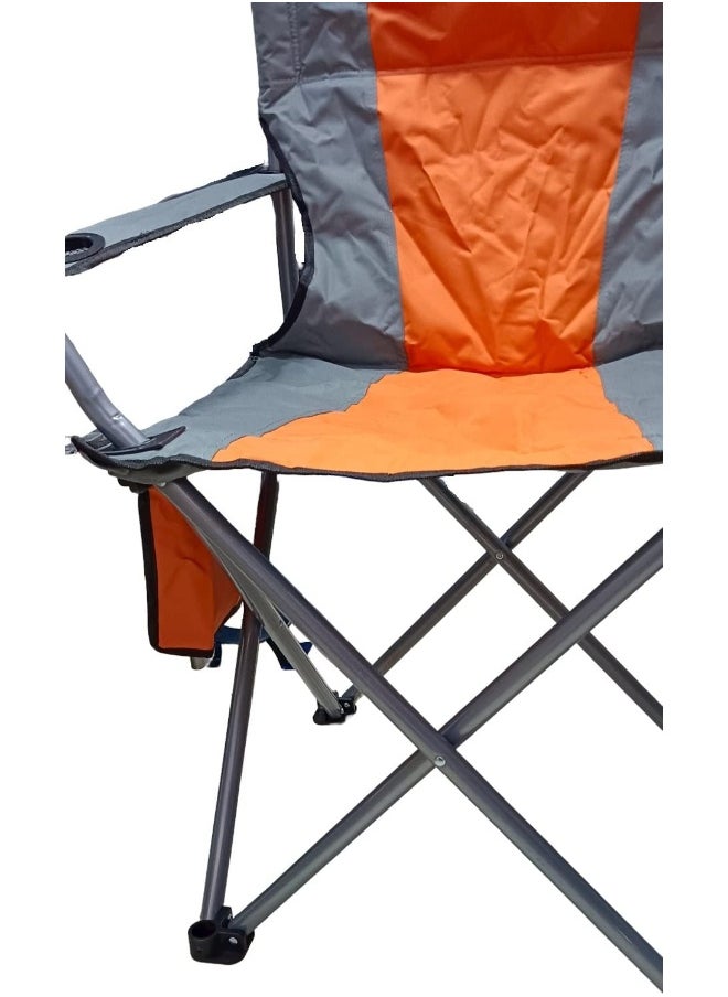 GO2CAMPS Foldable Camping Chair With Cup Holder Heavy Quality (Orange) | Sadu Chair | Foldable Chair | Garden Chair | Fishing Chair | Travel Chair | Picnic Chair And Festival Chair  - Image 3