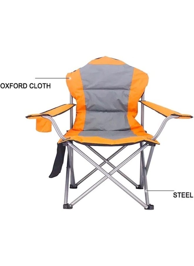 GO2CAMPS Foldable Camping Chair With Cup Holder Heavy Quality (Orange) | Sadu Chair | Foldable Chair | Garden Chair | Fishing Chair | Travel Chair | Picnic Chair And Festival Chair  - Image 5