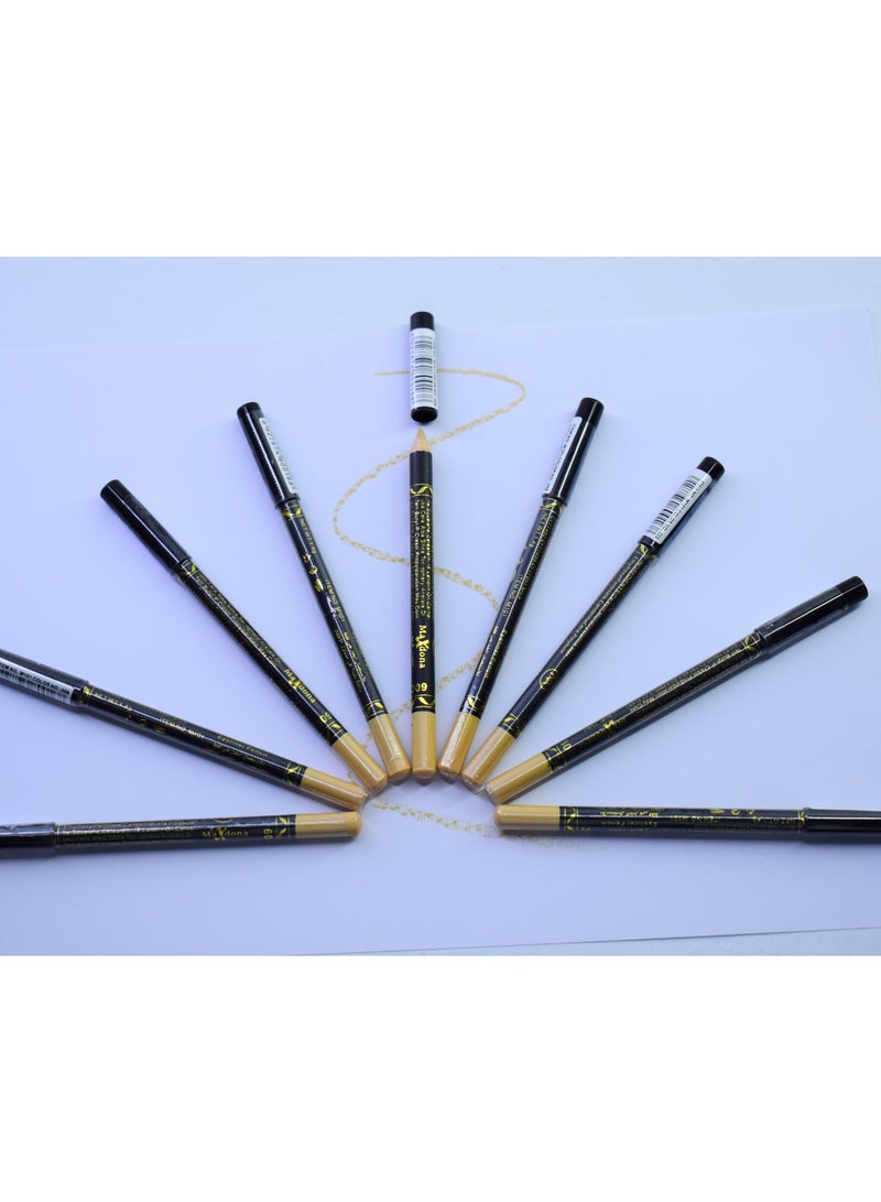 Maxdona 9 Pieces Max Dona Eye Pencil Beige Apricot Number 309 - Image 1