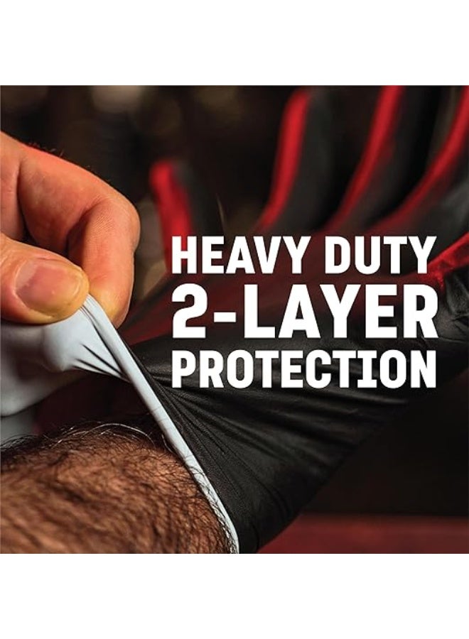 Heavy Duty Nitrile Gloves – Chemical Resistant, Latex-Free, Textured Grip, 100 Count for Safe & Durable Use - Image 3