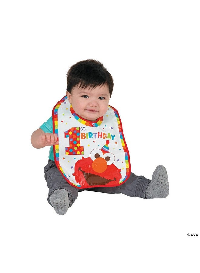 Amscan Sesame Street Elmo Turns One Baby Bib | One Size | Multicolor | 1 Pc - Image 2