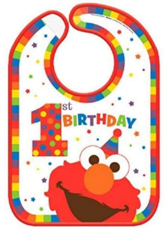 Amscan Sesame Street Elmo Turns One Baby Bib | One Size | Multicolor | 1 Pc - Image 1