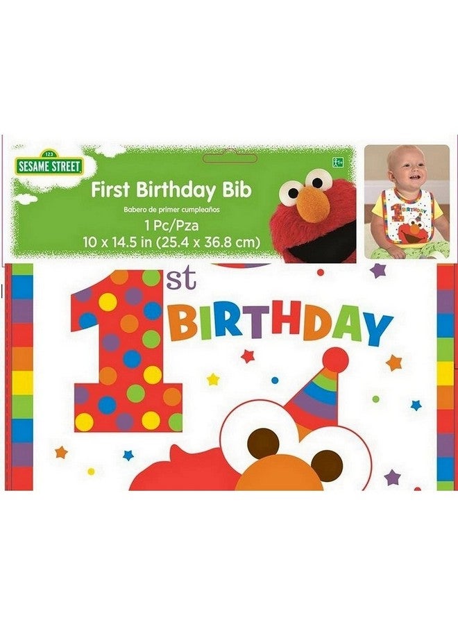Amscan Sesame Street Elmo Turns One Baby Bib | One Size | Multicolor | 1 Pc - Image 3