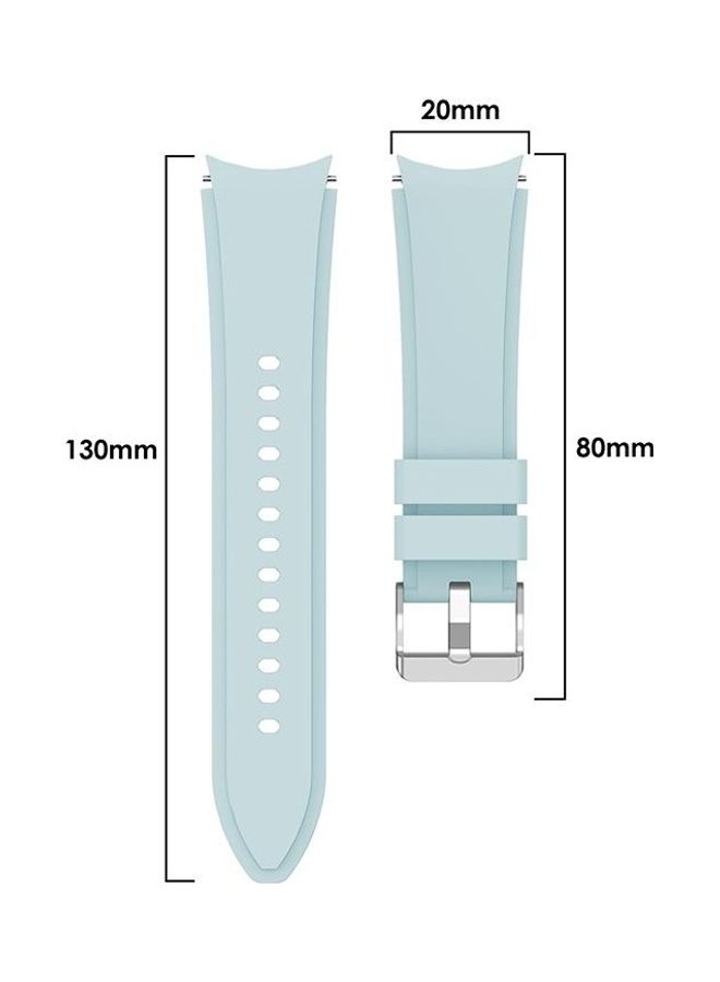 NIBEMINENT 40mm Silicone Replacement Strap Watchband For Samsung Galaxy Watch 4 Blue - Image 3