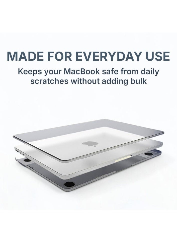 وايكيل حافظة متوافقة مع ماك بوك اير 15 بوصة M2 M3 M4 2025 2024 2023 إصدار A3241 / A3114 / A2941، غلاف صلب من البلاستيك الشفاف، غطاء لوحة المفاتيح، واقي الشاشة، تصميم نحيف متين مضاد للخدش - Image 5