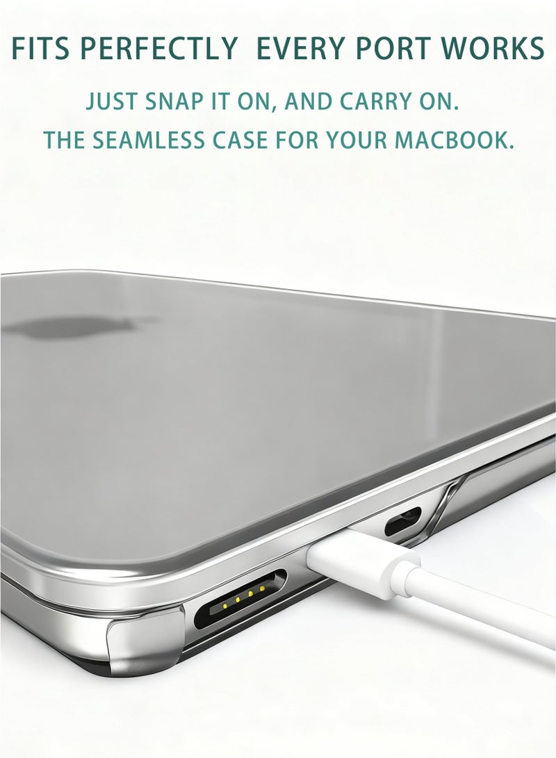 وايكيل حافظة متوافقة مع ماك بوك اير 15 بوصة M2 M3 M4 2025 2024 2023 إصدار A3241 / A3114 / A2941، غلاف صلب من البلاستيك الشفاف، غطاء لوحة المفاتيح، واقي الشاشة، تصميم نحيف متين مضاد للخدش - Image 4