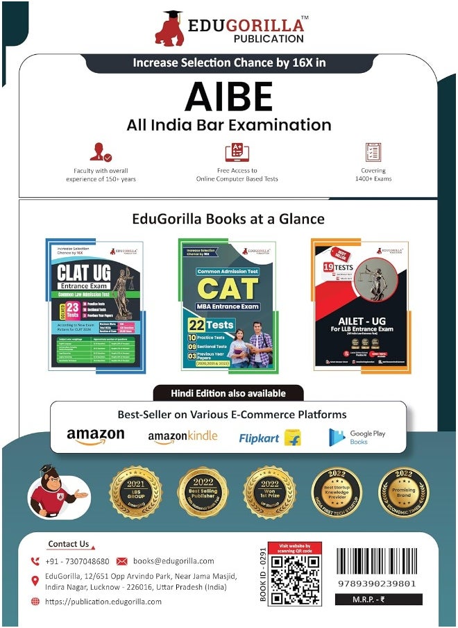 EduGorilla Community Pvt.Ltd AIBE Book 2023: All India Bar Examination Conducted by Bar Council of India - 10 Full Length Mock Tests (1000 Solved Questions) with Free Access to Online Tests  - Image 2