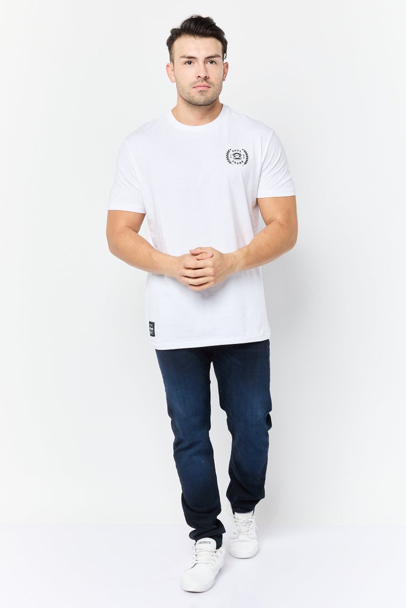 Paul Frank Men Crew Neck Short Sleeves Brand Logo T-Shirt, White - Image 2
