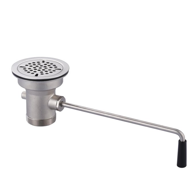 COMMERCIAL SINK DRAIN 312 SINK OPENING WASTE DRAIN VALVE BRASS COMMERCIAL KITCHEN SINK DRAIN WITH TWIST HANDLE PREVENTS SINK CLOGGED OVERFLOW FOR COMMERCIAL RESTAURANT MULTIBASIN SINK