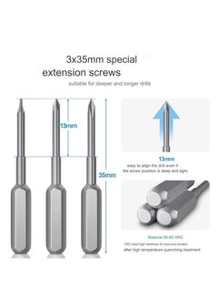 Houmt HOUMT Screwdriver Sets, 130 in 1 Magnetic Tool Kit Precision Mechanic Torx Bit with Flexible Shaft Tool Set Screwdriver Set Bits for Mobile Phone, Smartphone, Gaming Device, Tablet, PC (Orange)  - Image 3