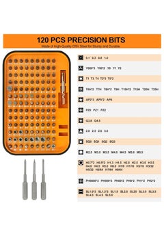 Houmt HOUMT Screwdriver Sets, 130 in 1 Magnetic Tool Kit Precision Mechanic Torx Bit with Flexible Shaft Tool Set Screwdriver Set Bits for Mobile Phone, Smartphone, Gaming Device, Tablet, PC (Orange)  - Image 5