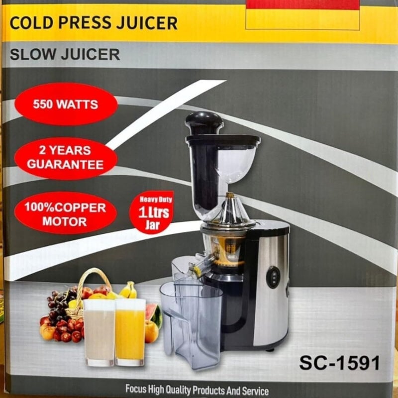 ZAMZIN Best Slow Juicer Machine: Cold Press Juicer, Mixer Grinder, Orange Juice Maker with Wide Mouth, Easy Clean, High Juice Yield for Fruits & Vegetables - Stainless Steel, Quiet Operation, Anti-Drip Design - Image 2