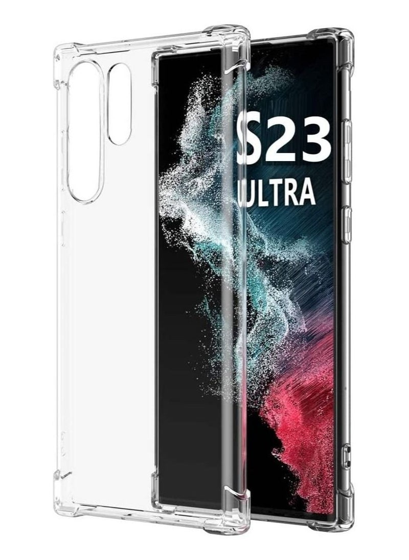 راكسوم حالة صافية ناعمة مرنة مرنة TPU TPU مقاومة للصدمة غطاء المطاط شفاف متوافق مع Samsung Galaxy S23 Ultra