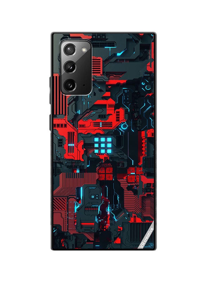 VR CREATIVE Protective Case Cover For Samsung Galaxy Note20 5G Circuit Design Multicolour - Image 1
