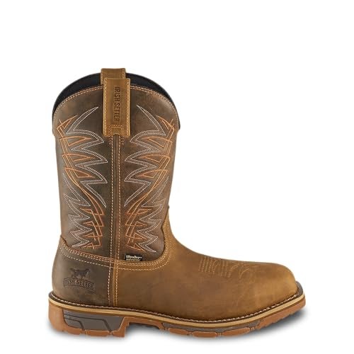 Irish Setter, Marshall, Men’s, 11", Waterproof, Steel Safety Toe, Pull-On Work Boot, Brown, 12 EE (Wide) - Image 4